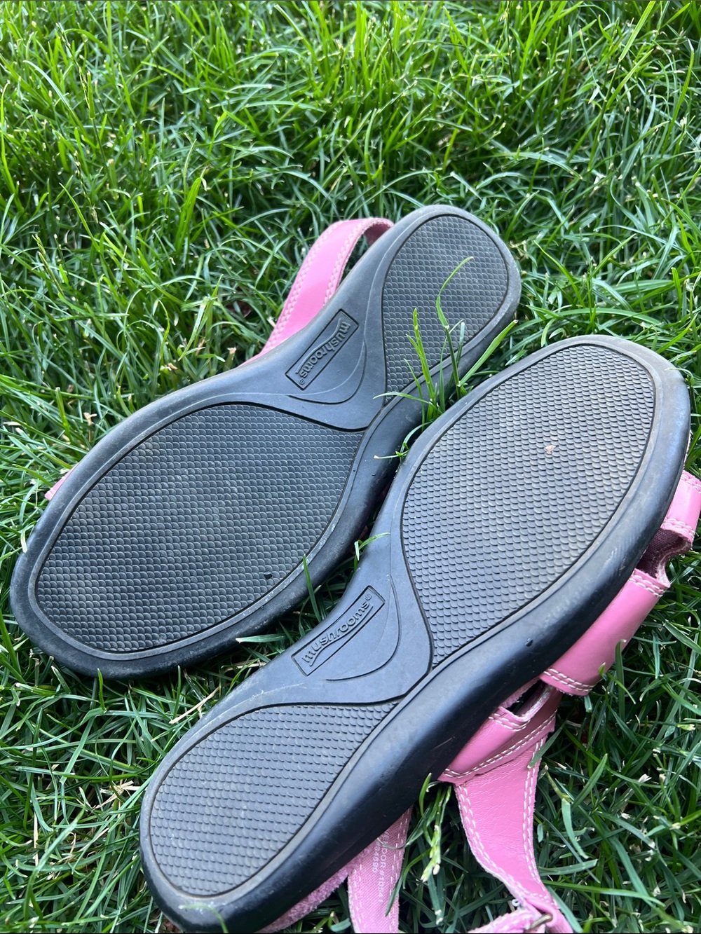 Mushrooms Strappy Slingback Faux Leather Comfort Sandals Pink Womens - Picture 3 of 7